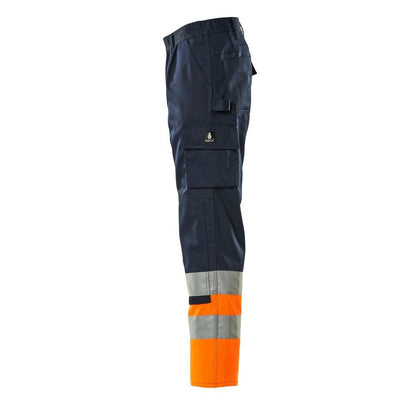 MASCOT® Patos bukser, marineblå/hi-vis orange