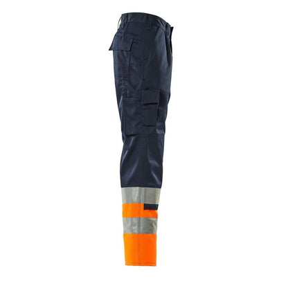 MASCOT® Patos bukser, marineblå/hi-vis orange