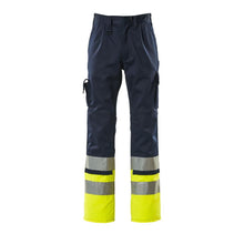 MASCOT® Patos bukser, marineblå/hi-vis gul