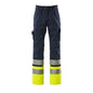 MASCOT® Patos bukser, marineblå/hi-vis gul
