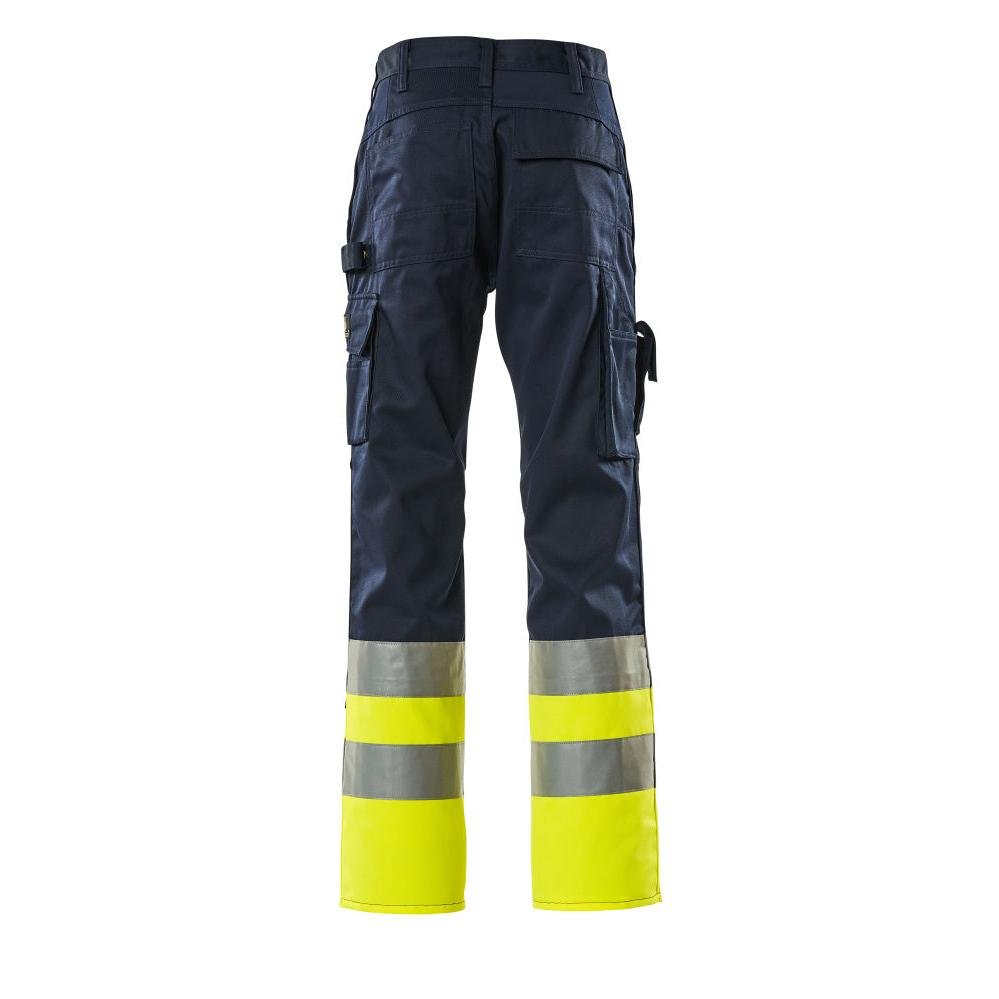 MASCOT® Patos bukser, marineblå/hi-vis gul
