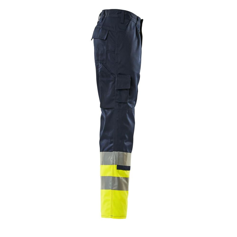 MASCOT® Patos bukser, marineblå/hi-vis gul