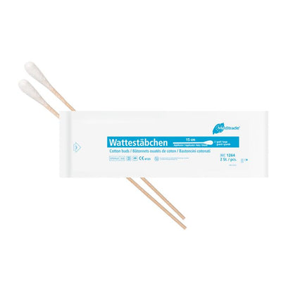 Vatpinde, sterilt pakket, længde: 15 cm