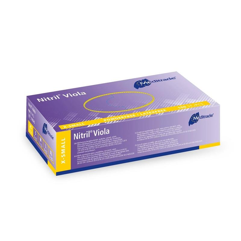 Meditrade Nitril® Viola nitrilhandsker farvet lilla