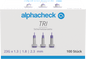 Alphacheck TRI sikkerhedslancetter 23G | Pakke (100 stk.)