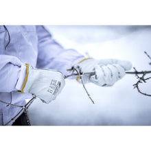NITRAS DRIVER WINTER, fuldnarvede okseskindshandsker, grå
