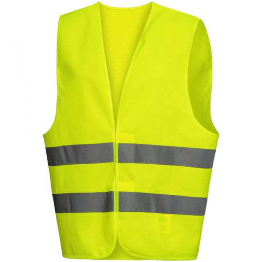 Nitras Advarselsbeskyttelse Vest Neon Yellow Breathable Reflex Strip for god synlighed