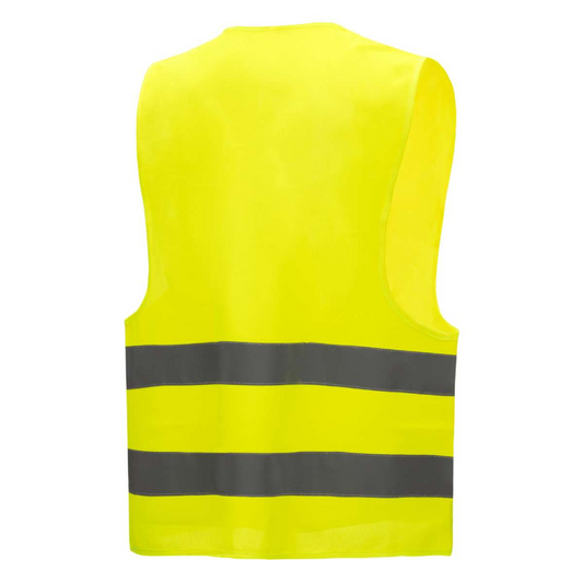 Nitras Advarselsbeskyttelse Vest Neon Yellow Breathable Reflex Strip for god synlighed