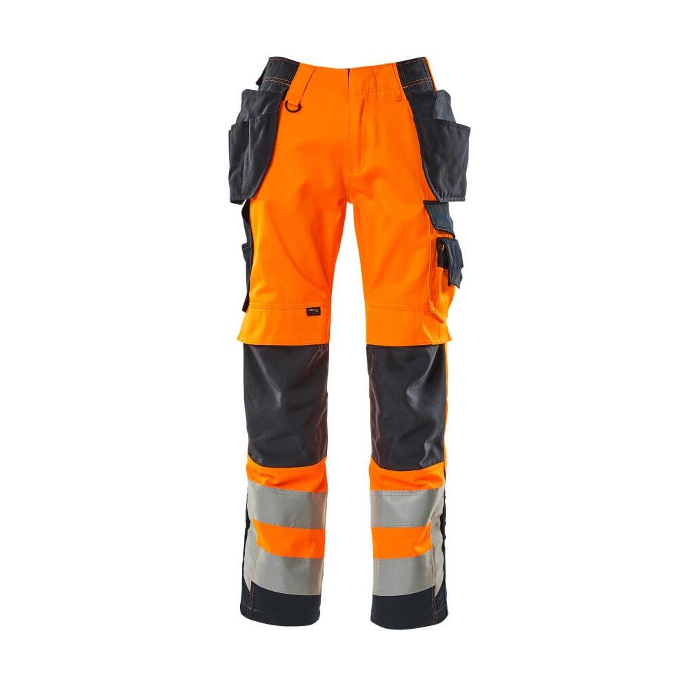 MASCOT® Wigan håndværkerbukser, hi-vis orange/sort-blå
