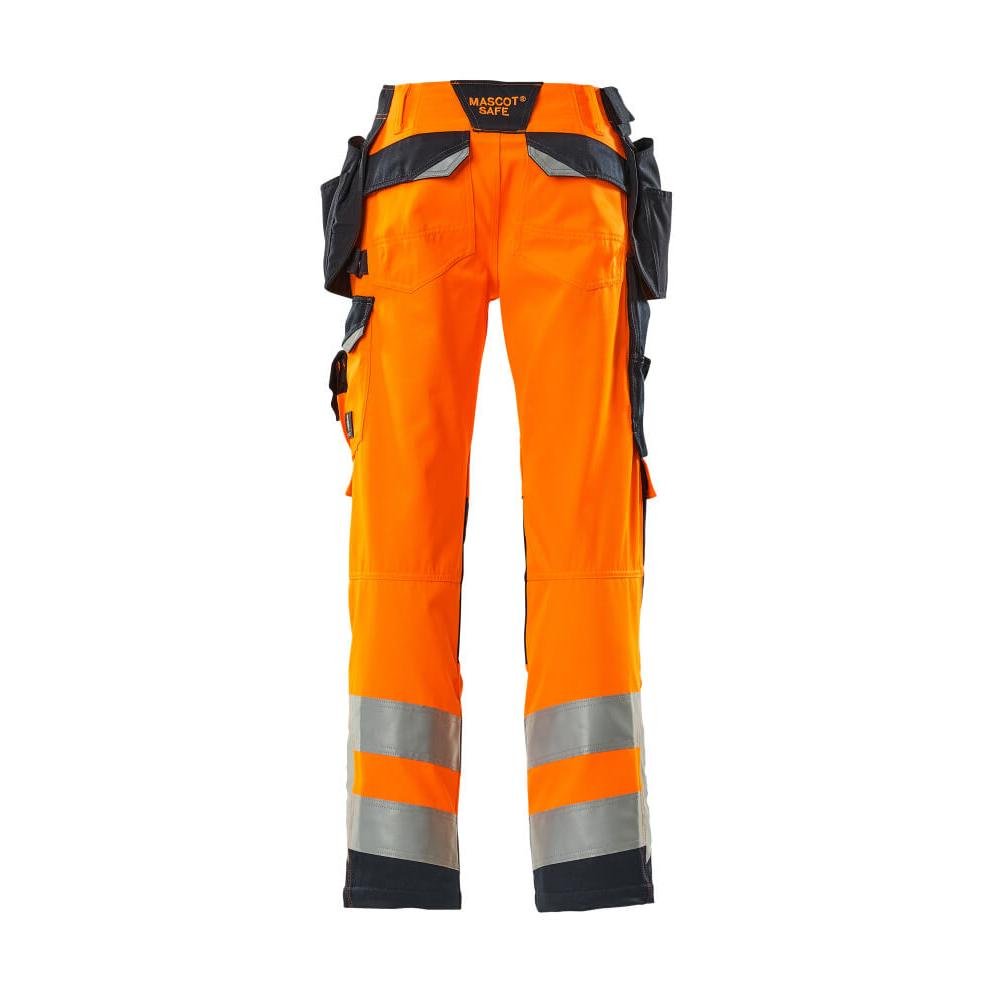 MASCOT® Wigan håndværkerbukser, hi-vis orange/sort-blå