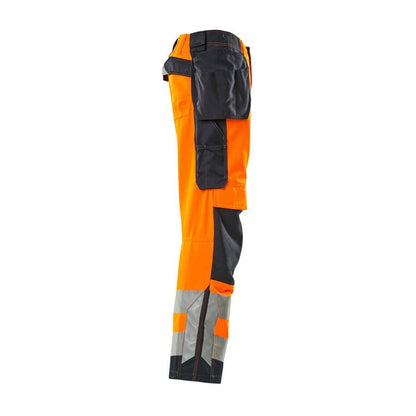 MASCOT® Wigan håndværkerbukser, hi-vis orange/sort-blå
