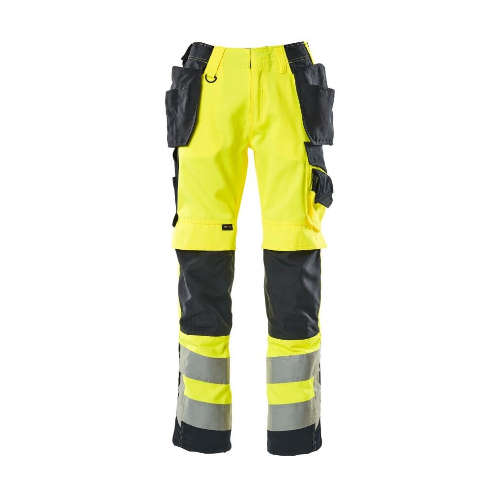 MASCOT® Wigan håndværkerbukser, hi-vis gul/sort-blå