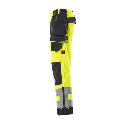 MASCOT® Wigan håndværkerbukser, hi-vis gul/sort-blå