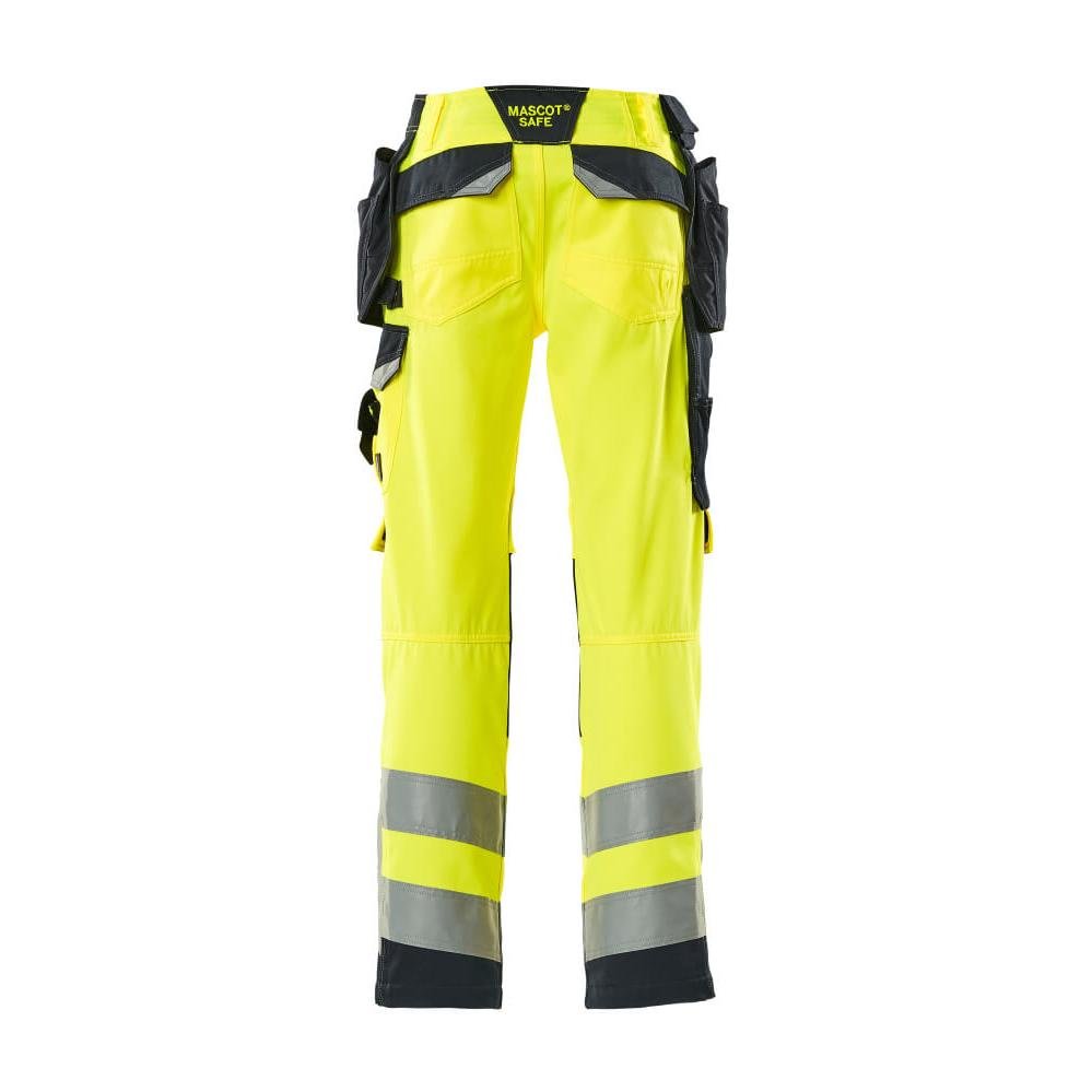 MASCOT® Wigan håndværkerbukser, hi-vis gul/sort-blå