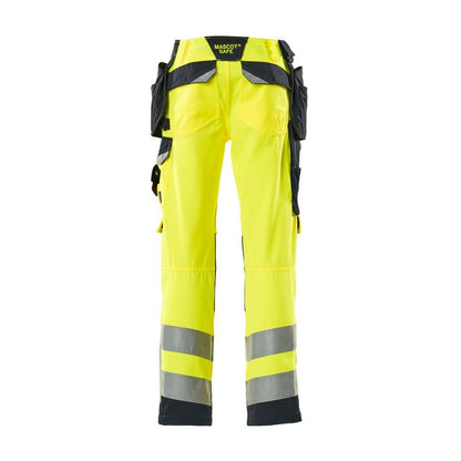 MASCOT® Wigan håndværkerbukser, hi-vis gul/sort-blå