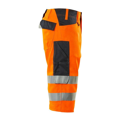 MASCOT® Luton trekvartbukser, hi-vis orange/sort-blå