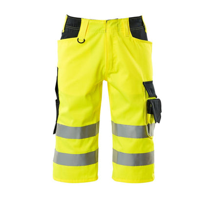 MASCOT® Luton trekvartbukser, hi-vis gul/sort-blå