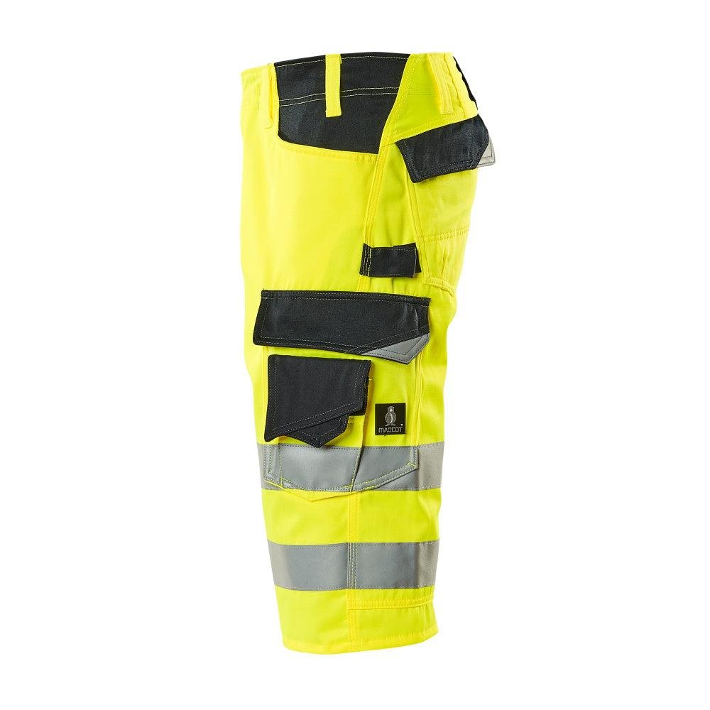 MASCOT® Luton trekvartbukser, hi-vis gul/sort-blå