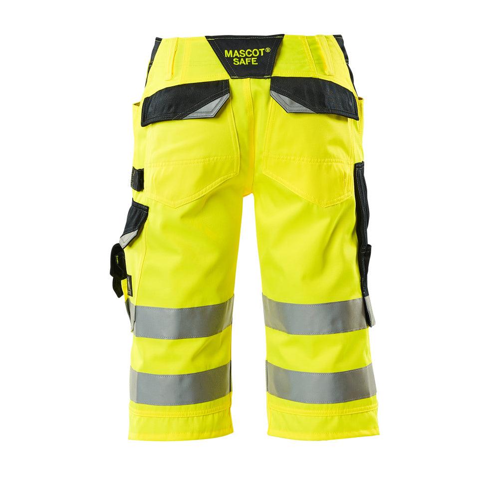 MASCOT® Luton trekvartbukser, hi-vis gul/sort-blå