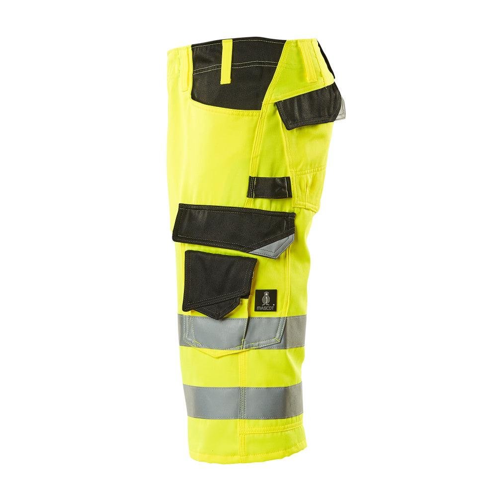MASCOT® Luton trekvartbukser, hi-vis gul/sort