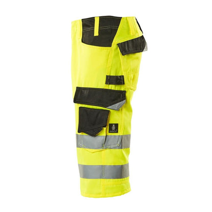 MASCOT® Luton trekvartbukser, hi-vis gul/sort