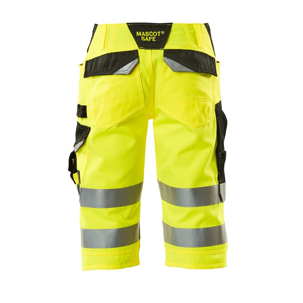 MASCOT® Luton trekvartbukser, hi-vis gul/sort