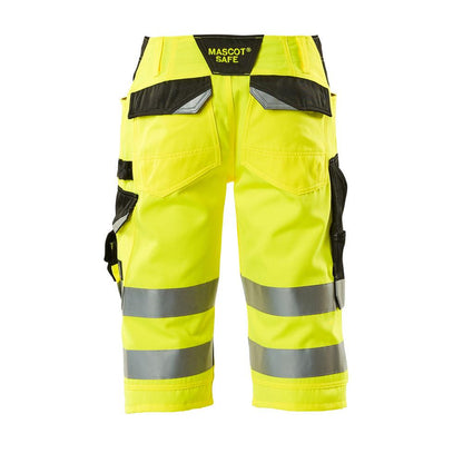 MASCOT® Luton trekvartbukser, hi-vis gul/sort