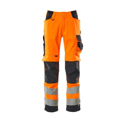 MASCOT® Kendal bukser, hi-vis orange/sort-blå