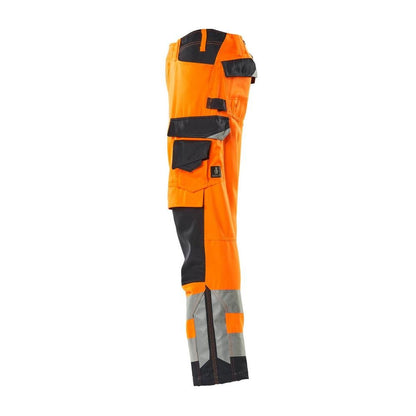 MASCOT® Kendal bukser, hi-vis orange/sort-blå