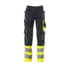 MASCOT® Leeds bukser, sort blå/hi-vis gul