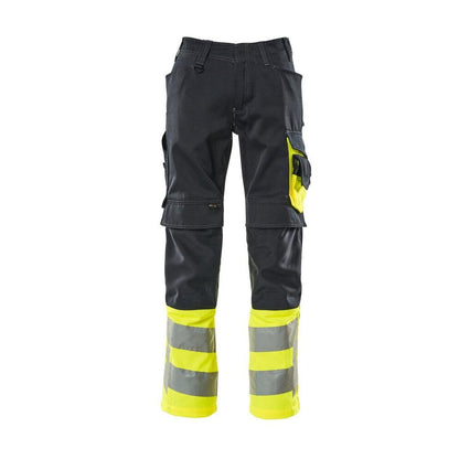 MASCOT® Leeds bukser, sort blå/hi-vis gul