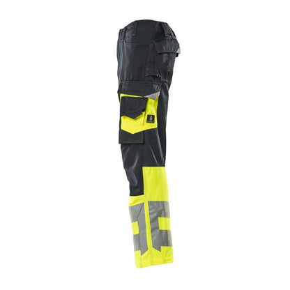 MASCOT® Leeds bukser, sort blå/hi-vis gul
