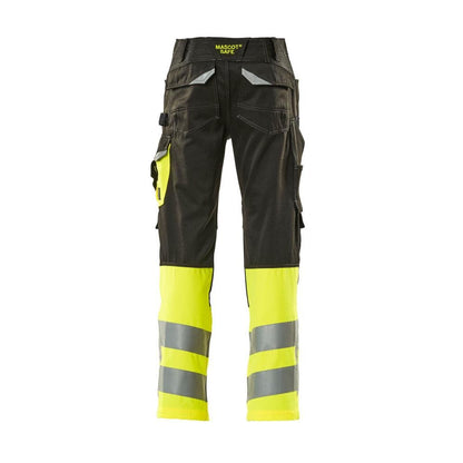 MASCOT® Leeds bukser, sort/hi-vis gul