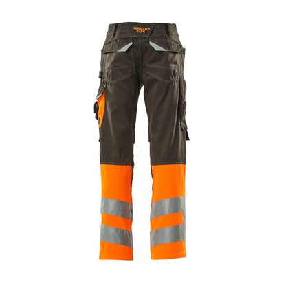MASCOT® Leeds bukser, mørk antracit/hi-vis orange