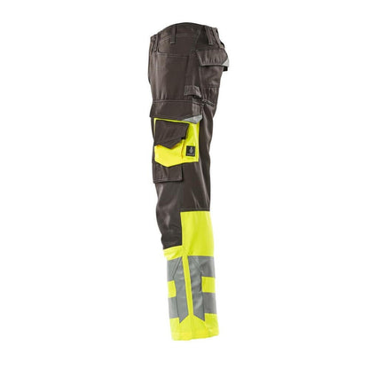 MASCOT® Leeds bukser, mørk antracit/hi-vis gul