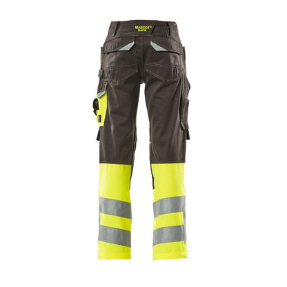 MASCOT® Leeds bukser, mørk antracit/hi-vis gul