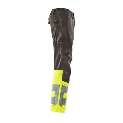 MASCOT® Leeds bukser, mørk antracit/hi-vis gul