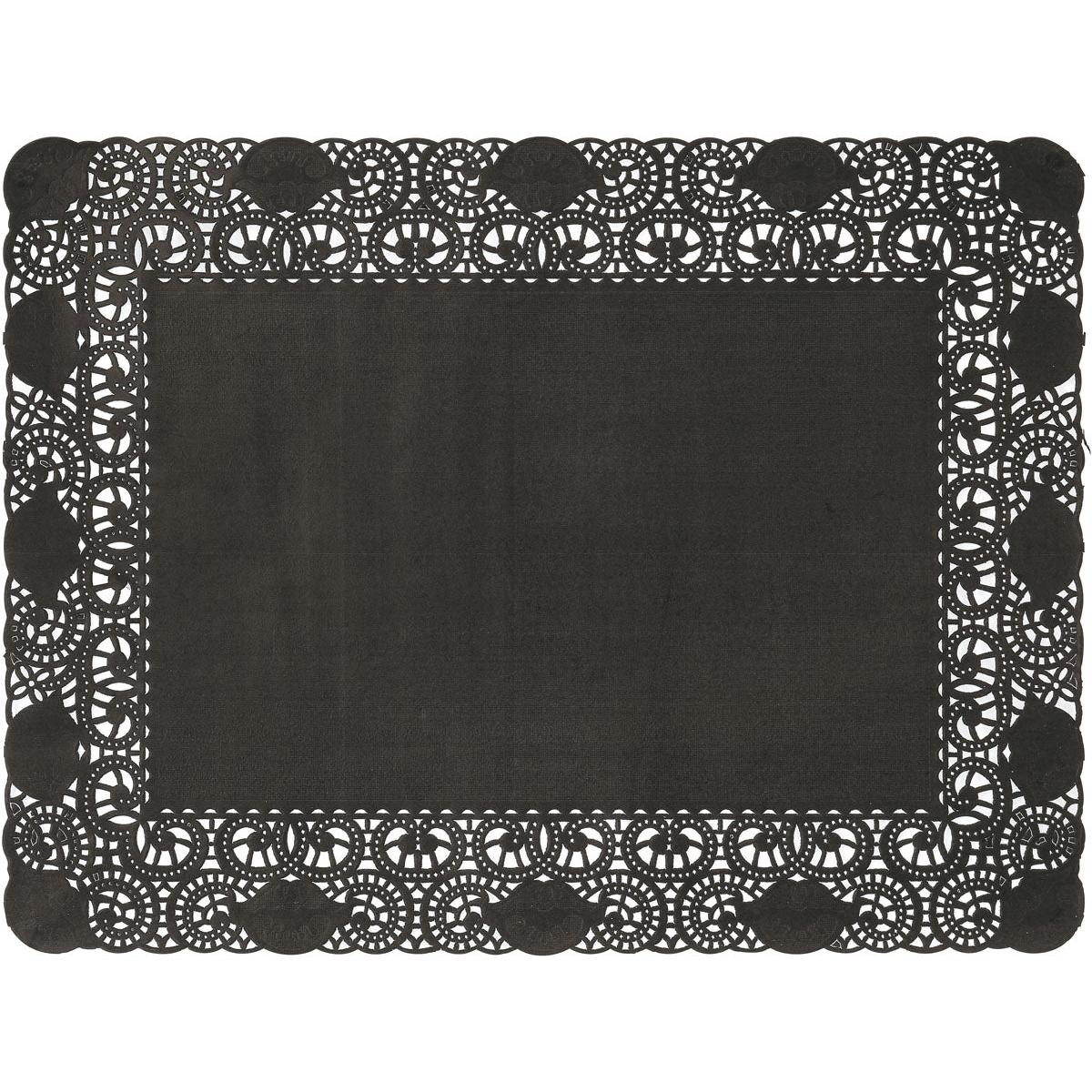 Det Duni GmbH Deko-spidspapir 30x40 cm i sort er et højkvalitets, rektangulært dekorationspapir med spidsskårne kanter og bølgeskæring - ideelt til den elegante borddækning. Pakken indeholder 250 stykker.