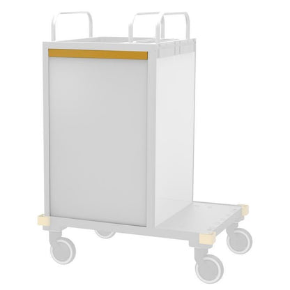 VERMOP bagpanel H+ Værktøjskasse Platinum Hvid, 738 x 48 cm