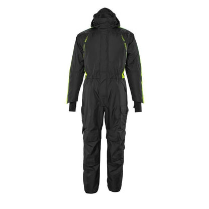 Overall med knælommer, letvægts vinterkombination, sort/hi-vis gul