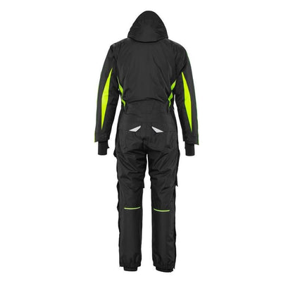 Overall med knælommer, letvægts vinterkombination, sort/hi-vis gul