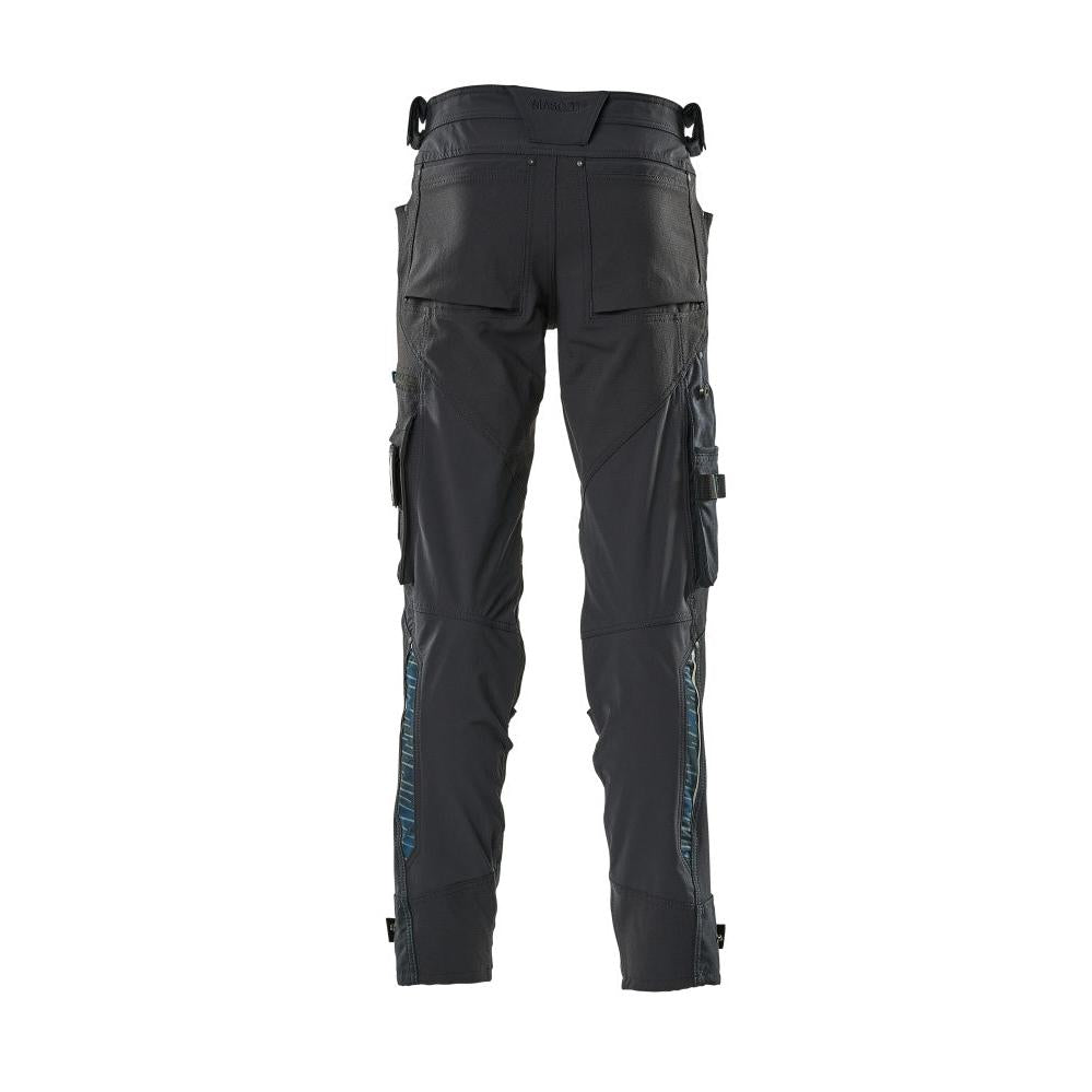 Bukser med knælommer af Dyneema, stretchbukser, sort-blå