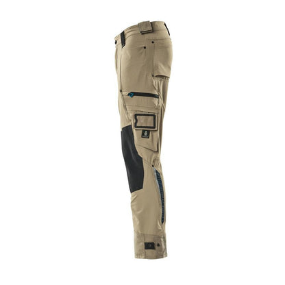 Bukser med knælommer af Dyneema, stretchbukser, lys khaki