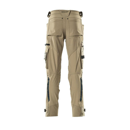 Bukser med knælommer af Dyneema, stretchbukser, lys khaki