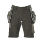 Shorts, aftagelige hængelommer, strækhåndværkershorts, mørk antracit