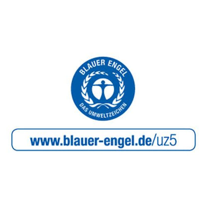 Das blau-weiße Logo "Blauer Engel Das Umweltzeichen" erscheint auf PAPSTAR Handtuchpapier C-Falz, 50x25 cm, natur, 1-lagig (120 Blätter), von PAPSTAR GmbH, aus 100% Recyclingpapier. Mehr Infos: www.blauer-engel.de/uz5.