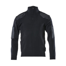 Strikket sweater med forstærkninger, uldstrikket sweater