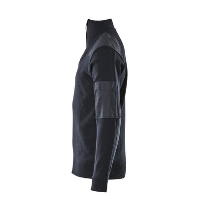 Strikket sweater med forstærkninger, uldstrikket sweater