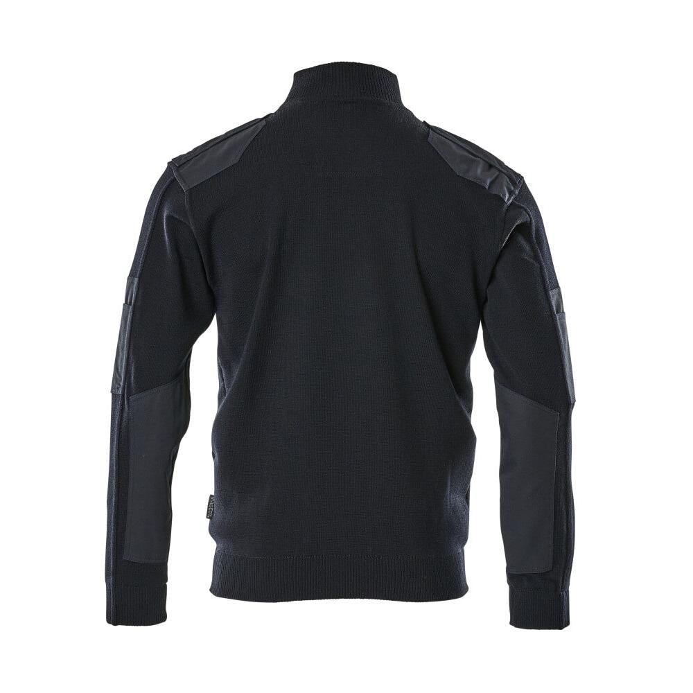 Strikket sweater med forstærkninger, uldstrikket sweater