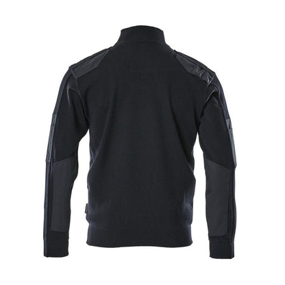 Strikket sweater med forstærkninger, uldstrikket sweater